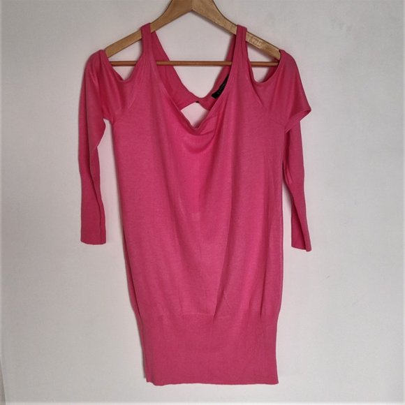 Marks & Spencer limited edition pink cold shoulder knitted sweater trend M&S